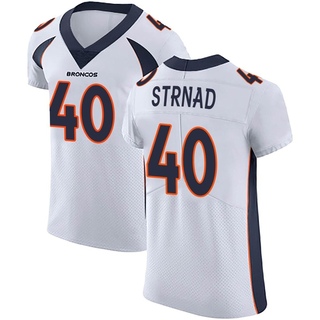 Elite Justin Strnad Men's Denver Broncos Vapor Untouchable Jersey - White