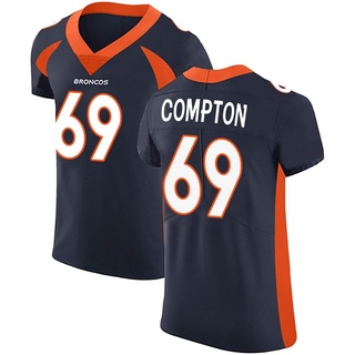 Elite Tom Compton Men's Denver Broncos Alternate Vapor Untouchable Jersey - Navy