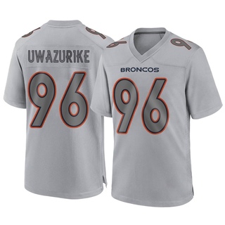 Game Eyioma Uwazurike Men's Denver Broncos Atmosphere Fashion Jersey - Gray