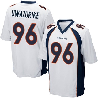 Game Eyioma Uwazurike Men's Denver Broncos Jersey - White
