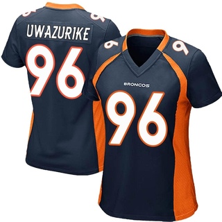 Game Eyioma Uwazurike Women's Denver Broncos Alternate Jersey - Navy Blue