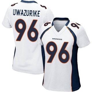 Game Eyioma Uwazurike Women's Denver Broncos Jersey - White