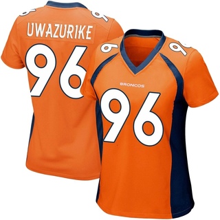 Game Eyioma Uwazurike Women's Denver Broncos Team Color Jersey - Orange