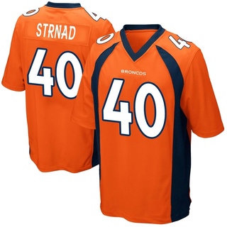 Game Justin Strnad Men's Denver Broncos Team Color Jersey - Orange
