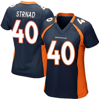 Game Justin Strnad Women's Denver Broncos Alternate Jersey - Navy Blue