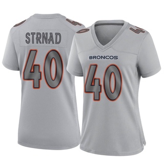 Game Justin Strnad Women's Denver Broncos Atmosphere Fashion Jersey - Gray