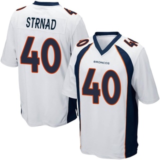Game Justin Strnad Youth Denver Broncos Jersey - White