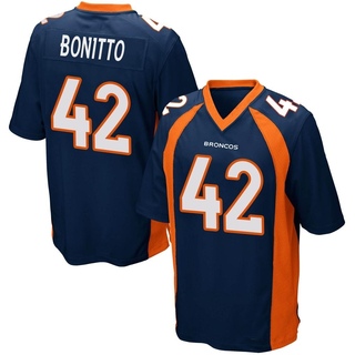 Game Nik Bonitto Men's Denver Broncos Alternate Jersey - Navy Blue