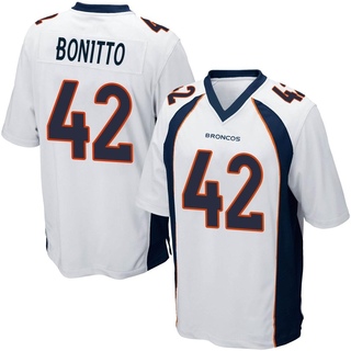 Game Nik Bonitto Men's Denver Broncos Jersey - White