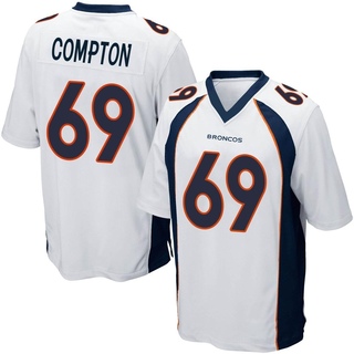 Game Tom Compton Men's Denver Broncos Jersey - White