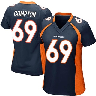 Game Tom Compton Women's Denver Broncos Alternate Jersey - Navy Blue