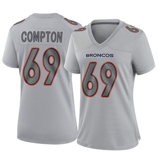 Game Tom Compton Women's Denver Broncos Atmosphere Fashion Jersey - Gray