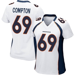 Game Tom Compton Women's Denver Broncos Jersey - White