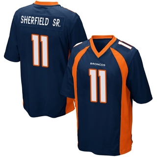 Game Trent Sherfield Sr. Men's Denver Broncos Alternate Jersey - Navy Blue