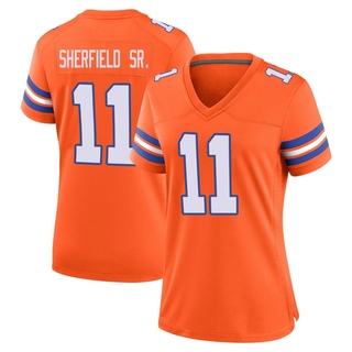 Game Trent Sherfield Sr. Women's Denver Broncos Alternate Mile High Collection 1977 Throwback Jersey - Orange