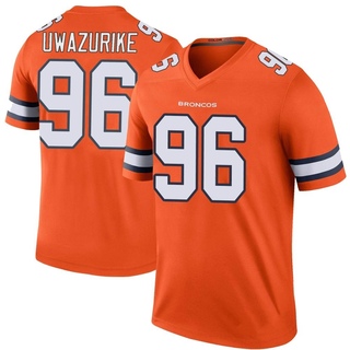 Legend Eyioma Uwazurike Men's Denver Broncos Color Rush Jersey - Orange