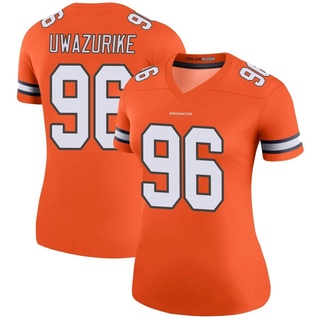 Legend Eyioma Uwazurike Women's Denver Broncos Color Rush Jersey - Orange