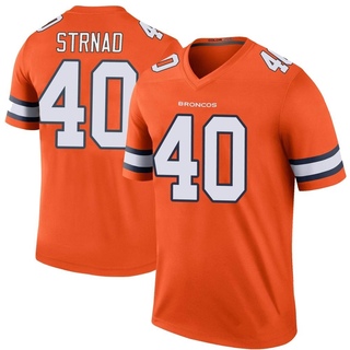 Legend Justin Strnad Men's Denver Broncos Color Rush Jersey - Orange