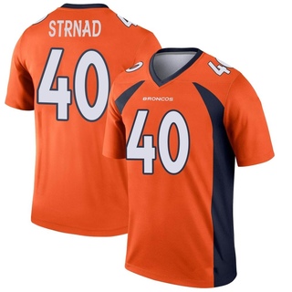 Legend Justin Strnad Men's Denver Broncos Jersey - Orange