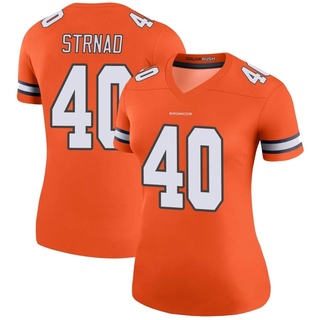 Legend Justin Strnad Women's Denver Broncos Color Rush Jersey - Orange