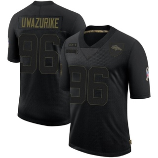 Limited Eyioma Uwazurike Men's Denver Broncos 2020 Salute To Service Jersey - Black