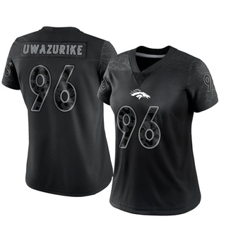 Limited Eyioma Uwazurike Women's Denver Broncos Reflective Jersey - Black