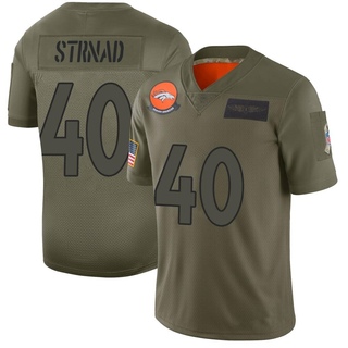 Limited Justin Strnad Youth Denver Broncos 2019 Salute to Service Jersey - Camo