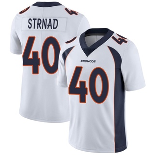 Limited Justin Strnad Youth Denver Broncos Vapor Untouchable Jersey - White