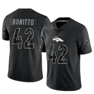 Limited Nik Bonitto Men's Denver Broncos Reflective Jersey - Black