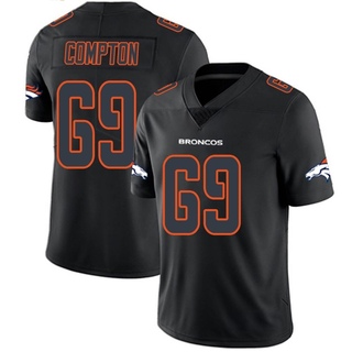 Limited Tom Compton Men's Denver Broncos Jersey - Black Impact