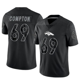 Limited Tom Compton Men's Denver Broncos Reflective Jersey - Black