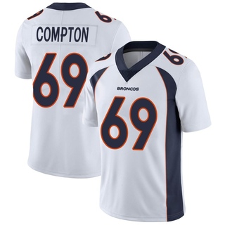 Limited Tom Compton Men's Denver Broncos Vapor Untouchable Jersey - White