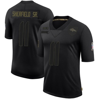 Limited Trent Sherfield Sr. Men's Denver Broncos 2020 Salute To Service Jersey - Black
