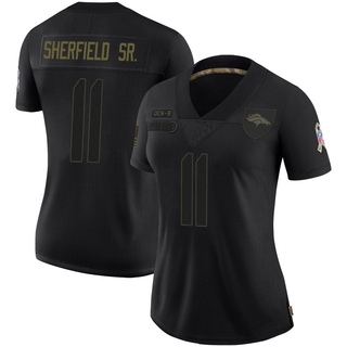 Limited Trent Sherfield Sr. Women's Denver Broncos 2020 Salute To Service Jersey - Black