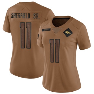 Limited Trent Sherfield Sr. Women's Denver Broncos 2023 Salute To Service Jersey - Brown